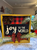 Joy to the World Holiday Table Wood Box