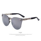 Women Gothic Eyewear Skull Frame Metal Sunglasses