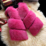 ZADORIN Thick Warm Faux Fox Fur Vest Women High Quality Fashion V-Neck Short Waistcoat