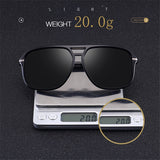 Oversized Men Polarized Mirror Goggles Driving Designer Retro HD Sunglasses