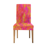 Yellow Red Damask Chair Cover (Pack of 4)