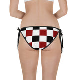 Black Red White Checker Bikini Bottom