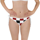 Black Red White Checker Bikini Bottom