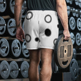 Black Polka Dots Men's Athletic Long Shorts