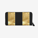 Black Gold Stripes Unisex premium PU Leather Wallet