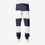 Blue White Stripes Men's Joggers Sweatpants