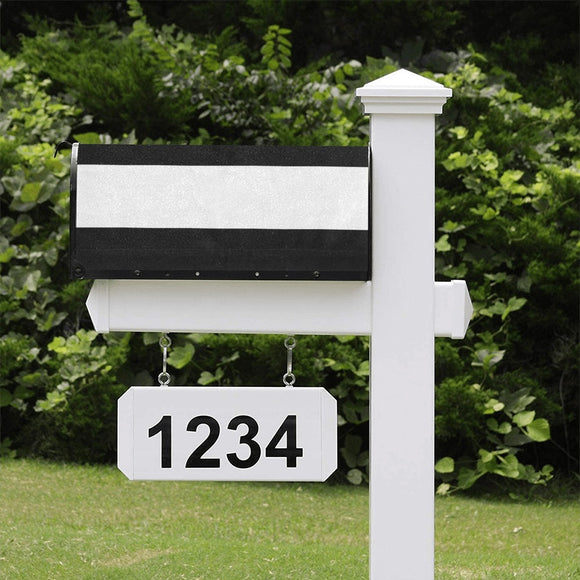 Black White Stripes Mailbox Cover
