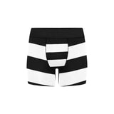 Black White Stripes Men's All Over Print Boxer Briefs (Model L34)