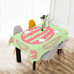 Wild Watermelon Shapes Cotton Linen Tablecloth 52"x 70"