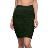 Deep Fir Shades Women's Pencil Skirt