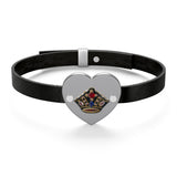 Prince Crown Gems Leather Bracelet