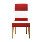 Red White Stripes Chair Cover (Pack of 4)