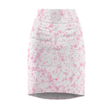 Pink Carnations Floral Women's Pencil Skirt