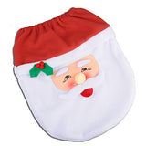 Santa Snowman Deer Spirit Toilet Seat Cover Rug Bathroom Set Paper Towel Cover Home Decor