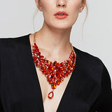 Women's Crystal Statement Necklace Bib Chunky Baroque Elegant Alloy Jewelry 1pc