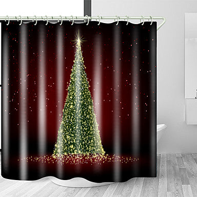 Shower Curtains & Hooks Modern Polyester New Design Lighted Tree ...