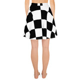 Black White Checker Skater Skirt