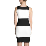 Black White Stripes Sublimation Cut & Sew Dress