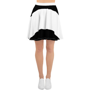Black White Stripes Skater Skirt