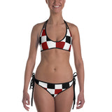 Black Red White Checker Bikini