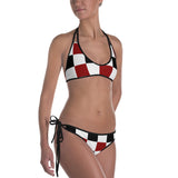 Black Red White Checker Bikini