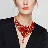 Women's Crystal Statement Necklace Bib Chunky Baroque Elegant Alloy Jewelry 1pc