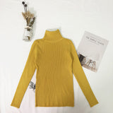 PADEGAO Winter Tops Turtleneck Sweater Women Thin Pullover Jumper Knitted