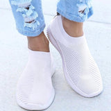 Women Knitting Sock Sneaker Slip On Walking Flat Shoes Loafers