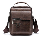 Men Crossbody Shoulder Multi-function Handbags Large Capacity Split Leather Tote Bag