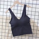 Woman Knitted Tank Strap Vest Knitting Crop Top