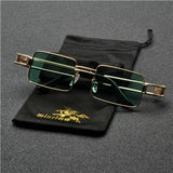 Women Vintage Metal Square Big Frame Rectangle Gradient NX Sunglasses