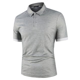 Men KB Contrast Color Streetwear Casual Short Sleeve Shirt Top