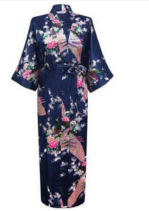Silk Kimono Bathrobe Women Satin Robe Night Grow Wardrobe