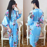 Silk Kimono Bathrobe Women Satin Robe Night Grow Wardrobe