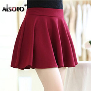 ALSOTO Style Brand Women Elastic Faldas Midi Skirts Mini Short Saia Feminina