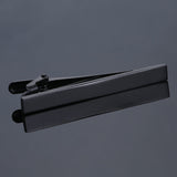 Jiaocharmei Matte Tie Bar Men Simple Brushed Smooth High Quality Clip Clasp Stainless Steel