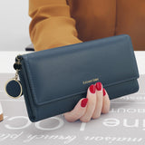 City Light Women Long Style Multi-Functional Wallet Purse PU Leather Clutch
