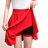 Gogoyouth Shorts Womens A line Sun School High Waist Pleated Skirt
