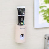 Automatic Toothpaste Dispenser Dust Proof Toothbrush Holder Wall Mount