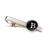 ESSPOC Men Fashion 26 Alphabet Letters Tie Clips Personality Name Jewelry Necktie Pin