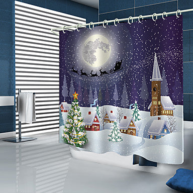 Shower Curtains & Hooks Modern Polyester New Design