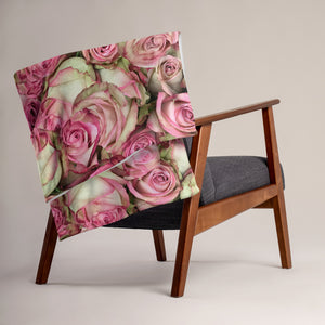 Your Pink Roses Throw Blanket