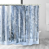 Shower Curtains & Hooks Modern Polyester New Design Winter Scene